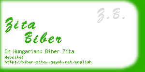 zita biber business card